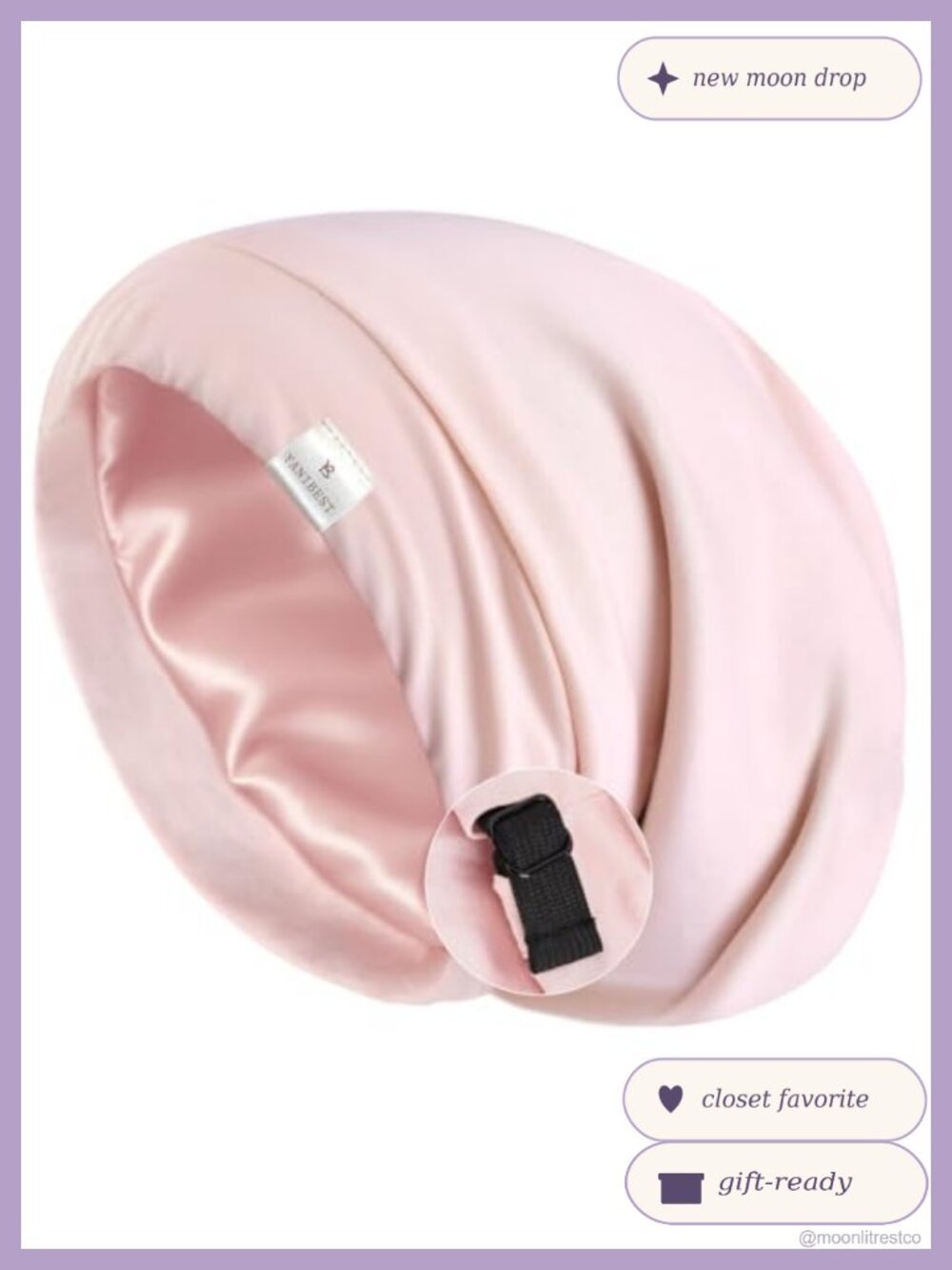 Slouchy Beanie Hat Satin Lined Sleep Cap Chemo Headwear
